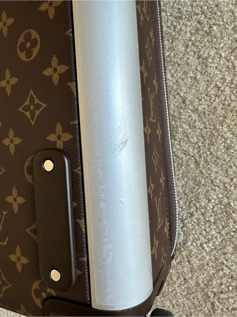 Louis Vuitton Monogram Carry-On with Turquoise Accents